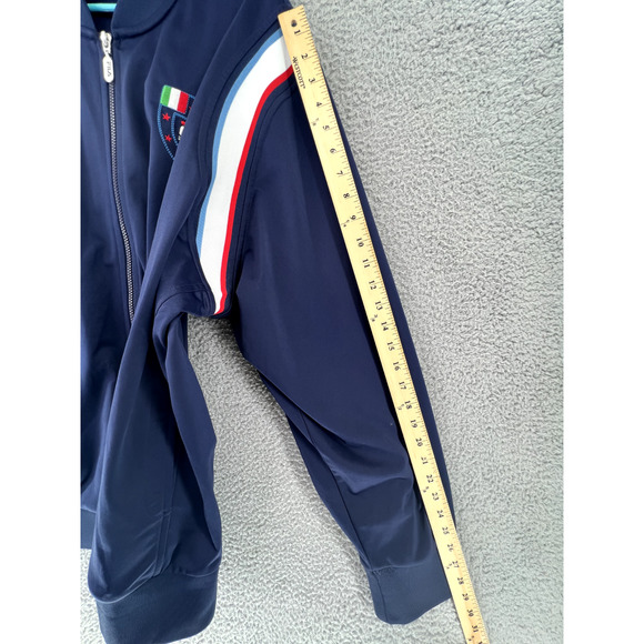 FILA SPORT Fleece Jacket Men's XXL Blue Full‎ Zip Casual Athletic Logo Flagg - Picture 9 of 16